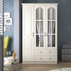 Assos 3 Kapak 2 Çekmece Gardırop - Beyaz