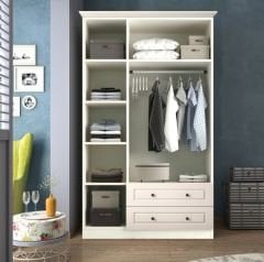 Assos 3 Kapak 2 Çekmece Gardırop - Beyaz