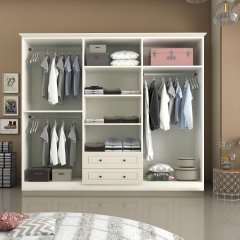 Assos 6 Kapak 2 Çekmece Gardırop - Beyaz