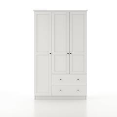 Zenio Side Genç Odası Takımı 2 Beyaz (3 Kapılı Gardırop Çalışma Masası Karyola Komodin Şifonyer)